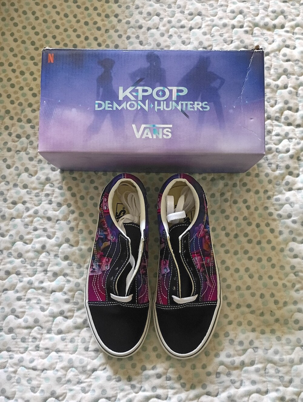 Vans K-Pop Demon Hunters Slip-On Sneakers - Purple, Black, White